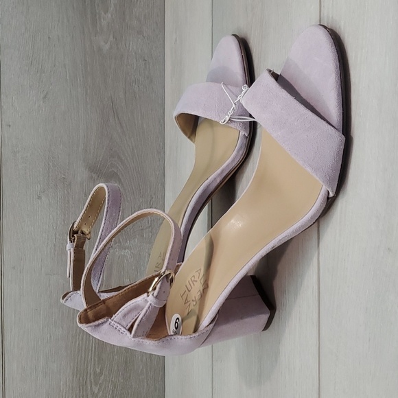 NEW Naturalizer Womens Vera Blue Ankle Suede Strap Heels Sandals Shoes sz 9 - Picture 1 of 14